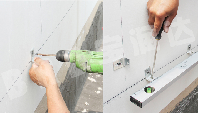 寶潤(rùn)達(dá)保溫一體板施工步驟-預(yù)裝錨固件